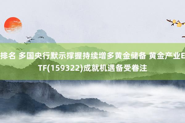 排名 多国央行默示撑握持续增多黄金储备 黄金产业ETF(159322)成就机遇备受眷注