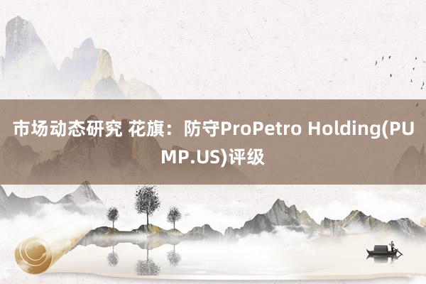 市场动态研究 花旗：防守ProPetro Holding(PUMP.US)评级