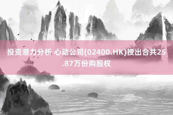 投资潜力分析 心动公司(02400.HK)授出合共25.87万份购股权