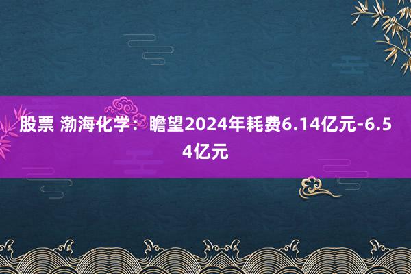 股票 渤海化学：瞻望2024年耗费6.14亿元-6.54亿元