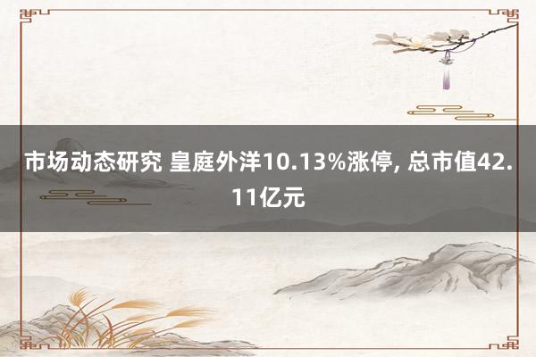 市场动态研究 皇庭外洋10.13%涨停, 总市值42.11亿元