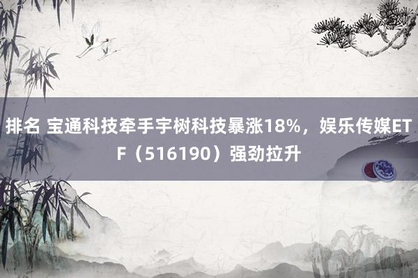 排名 宝通科技牵手宇树科技暴涨18%，娱乐传媒ETF（516190）强劲拉升